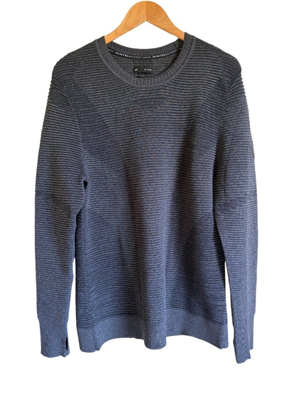 New! Under Armour Men's Intelliknit Phantom 2.0 Crew Sweater Dark Gray XL Ribbed